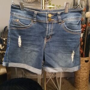YMI Distressed Blue Jean Shorts